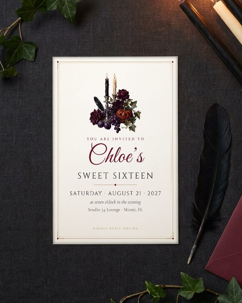 Spooky Soirée printed invitation